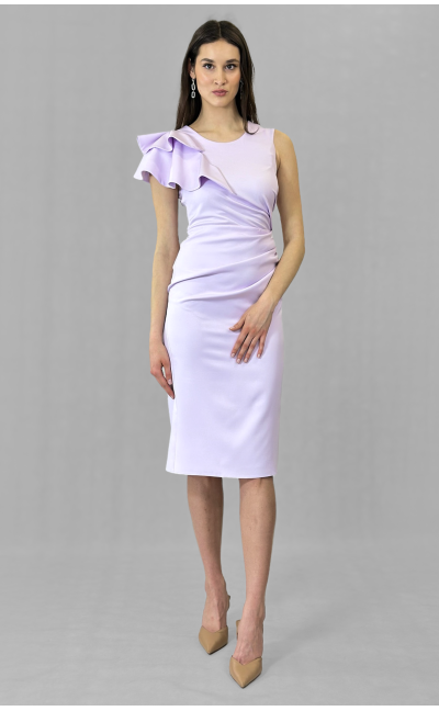 Spódnica mini Keila z falbankami, satyna