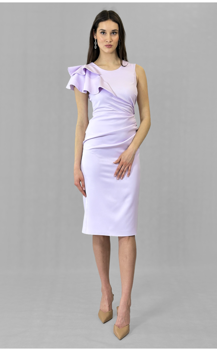 Spódnica mini Keila z falbankami, satyna