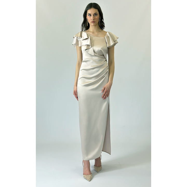 Sukienka Sofi - Asymetryczne falbany na wesele