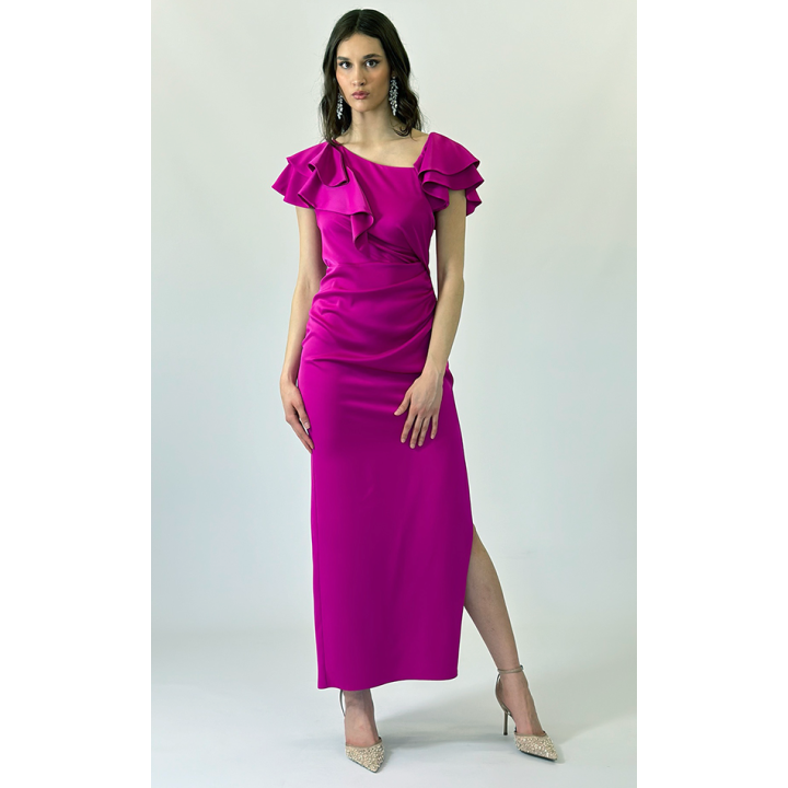 Sukienka Sofi - Asymetryczne falbany na wesele