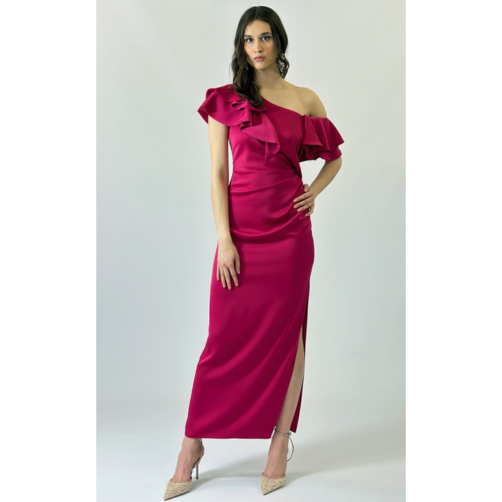 Sukienka Sofi - Asymetryczne falbany na wesele