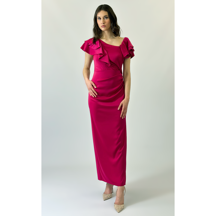 Sukienka Sofi - Asymetryczne falbany na wesele