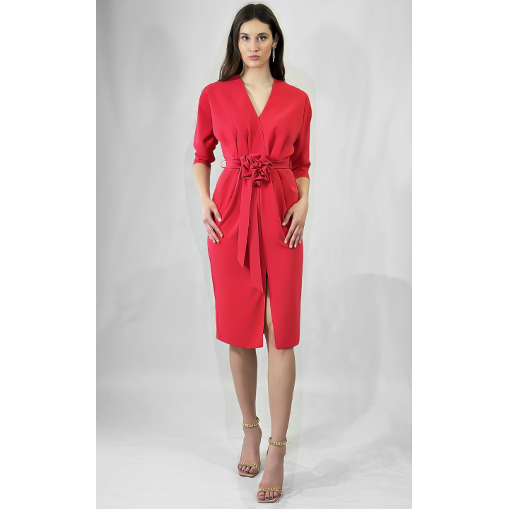 Daria - sukienka maxi boho, koronka, bufiaste rękawy