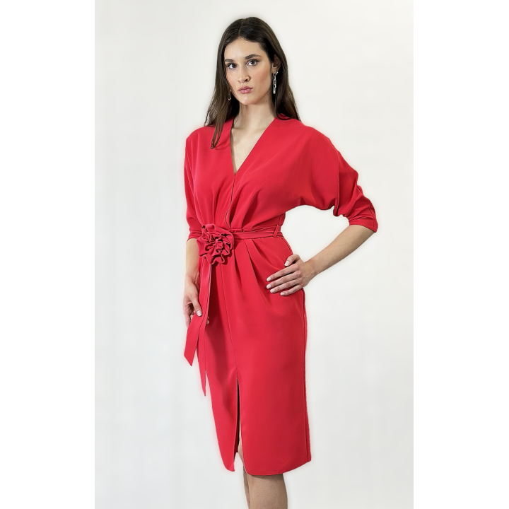 Daria - sukienka maxi boho, koronka, bufiaste rękawy