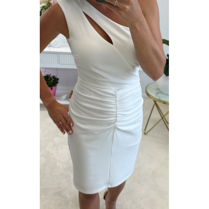 Robe Elvira - Fourreau asymétrique pour mariage | B&B Studio