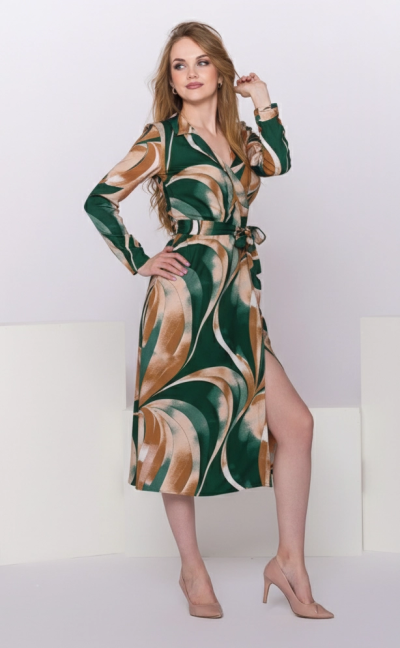 Lekka sukienka Maryla — fason litery A we wzory