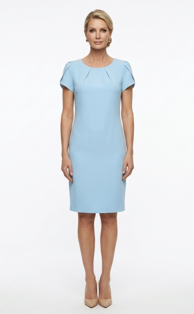 Klasyczna sukienka Tulipan — krótka wizytowa z falbanką