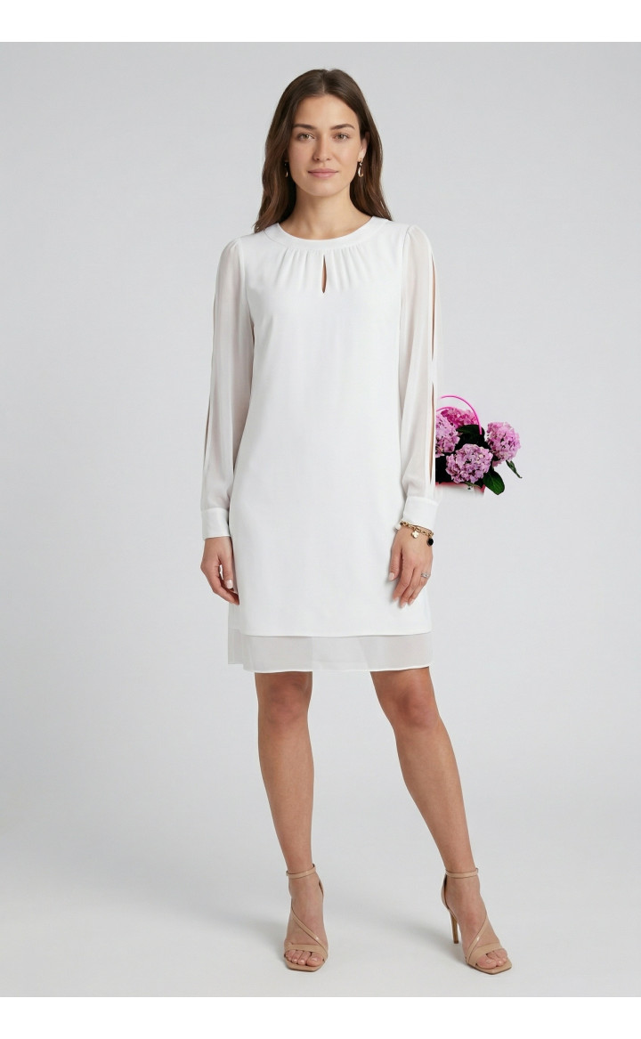 Sukienka wizytowa Bella, szyfonowe rękawy | BB Studio
