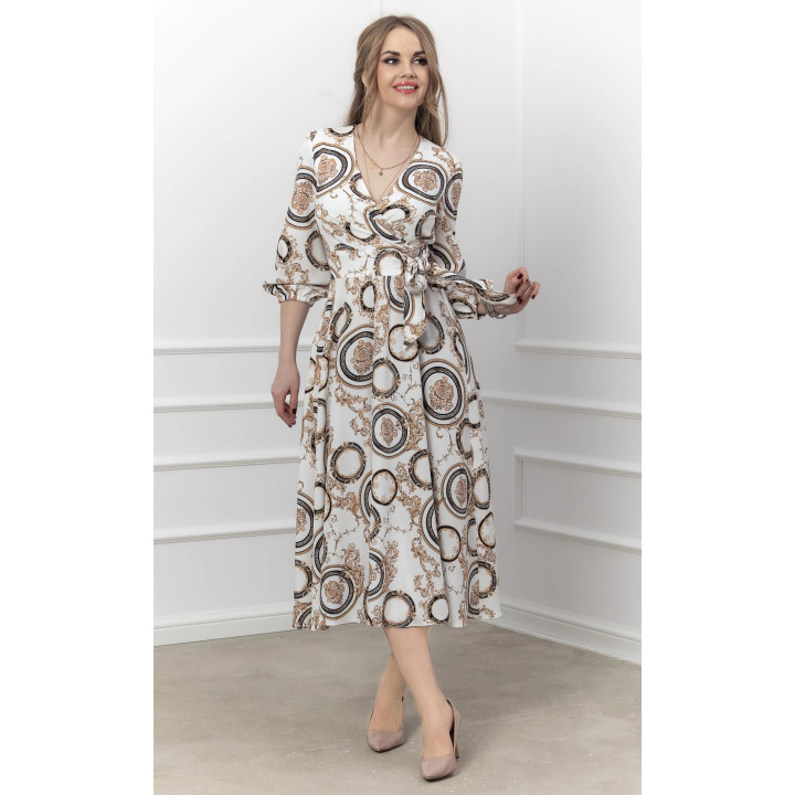 Donatella - Robe Midi Évasée Élégante